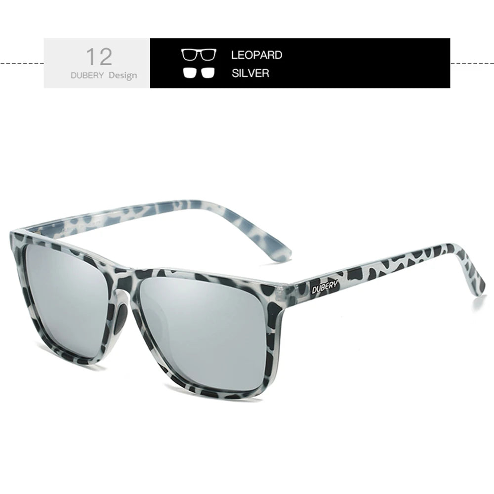 DUBERY Full Rim Polarized Fashion Sunglasses For Men And Women 14 Colors Model 108