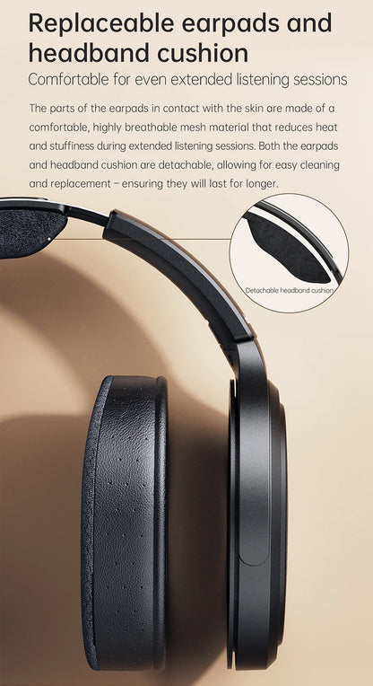 Auscultadores Audiófilos Over-Ear Magnéticos Planares FiiO JT7 – Driver 95x86mm, Headset HiFi com Fio 4.4mm e 3.5mm