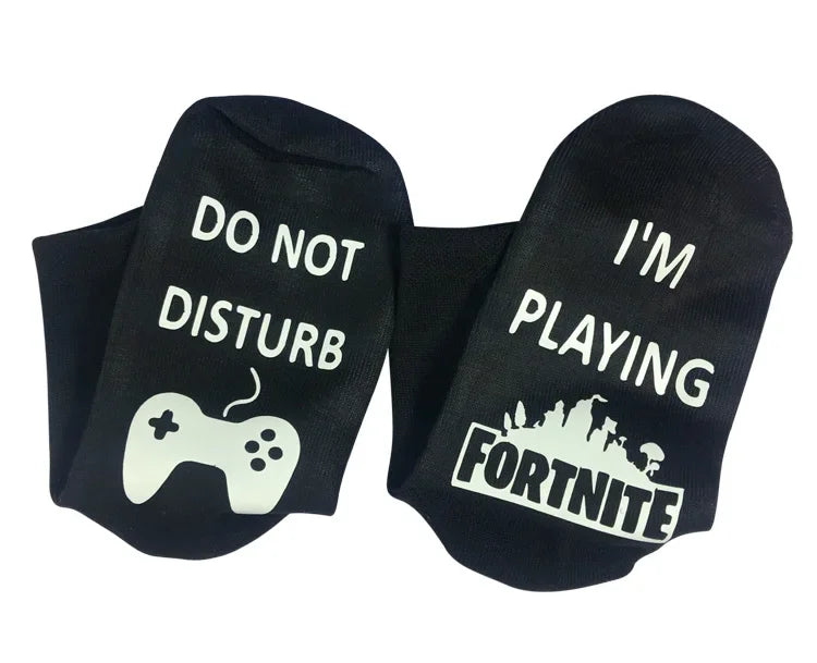 FORTNITE Sports Socks Summer Black White Breathable Low Cut Socks No Show Cotton Soft Athletic Casual Short Socks