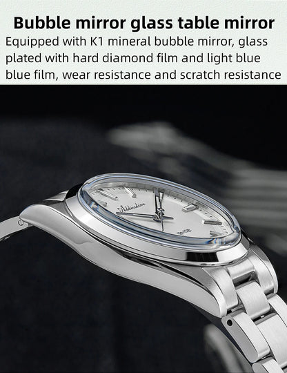 ADDIESDIVE 2024 New AD2066 Men's Watches Bubble Mirror Pot Cover Glass Stainless Steel Waterproof  Quartz Watch Man reloj hombre