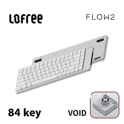 Tastiera meccanica Lofree FLOW2 Business Office, wireless Bluetooth e cablata, silenziosa con suono delicato, compatibile, mute, blocco in alluminio