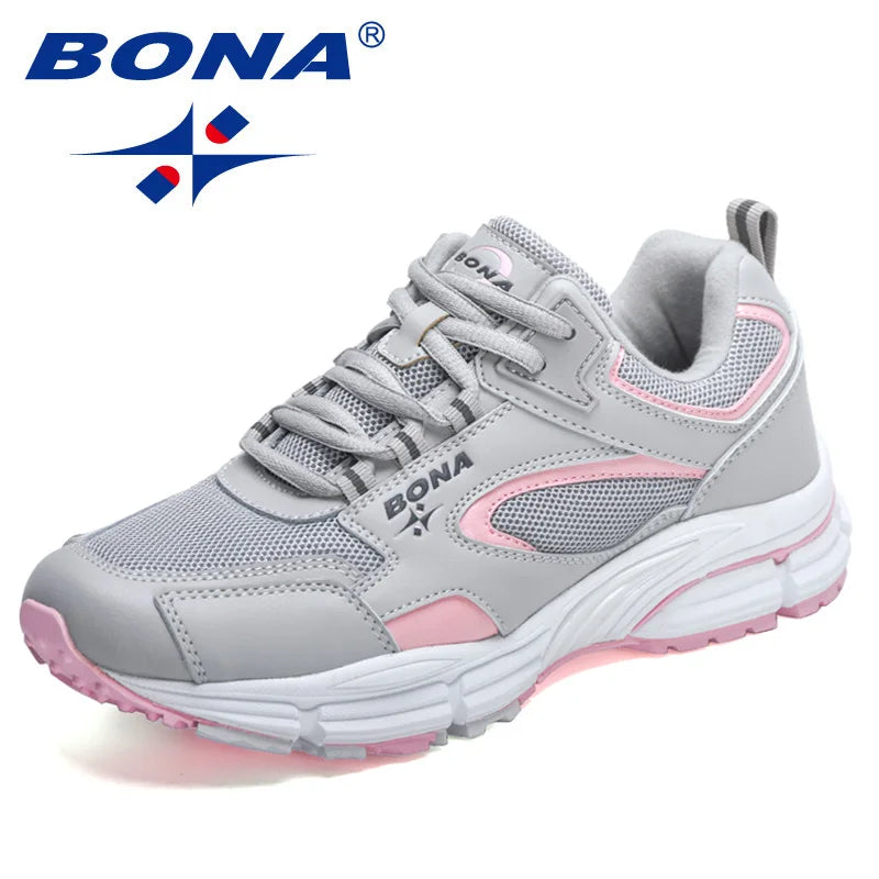 BONA New Designers Laufschuhe – Atmungsaktive Outdoor-Sportschuhe für Damen – Leichte Sneaker – Bequeme Sportschuhe für Damen