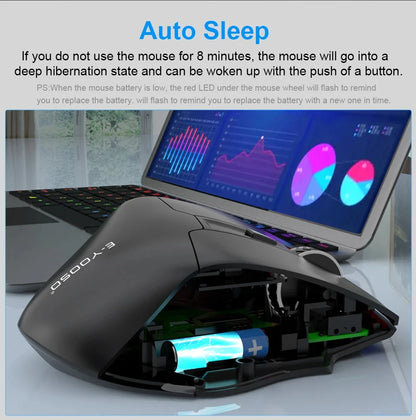 E-YOOSO 2.4G Wireless Mouse PAW3212 4800 DPI Ergonomic Mouse Gaming Mouse Office Mouse for Notebook PC Laptop MacBook