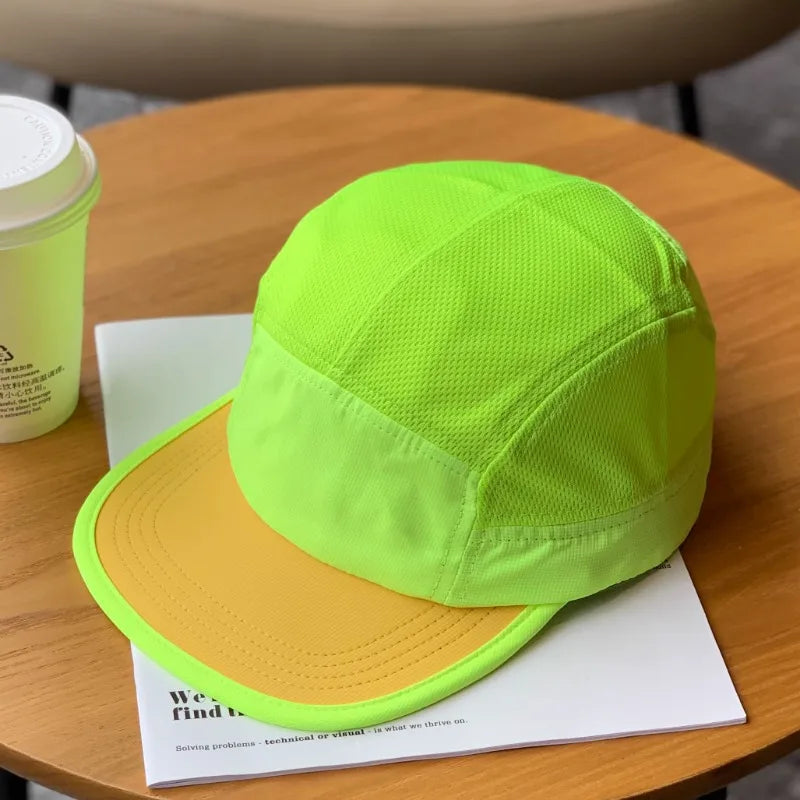 Custome Logo Personalized Quick-drying Five-panel Flat-brimmed Hat Men and Women Outdoor Breathable Sports Sunshade Baseball Cap