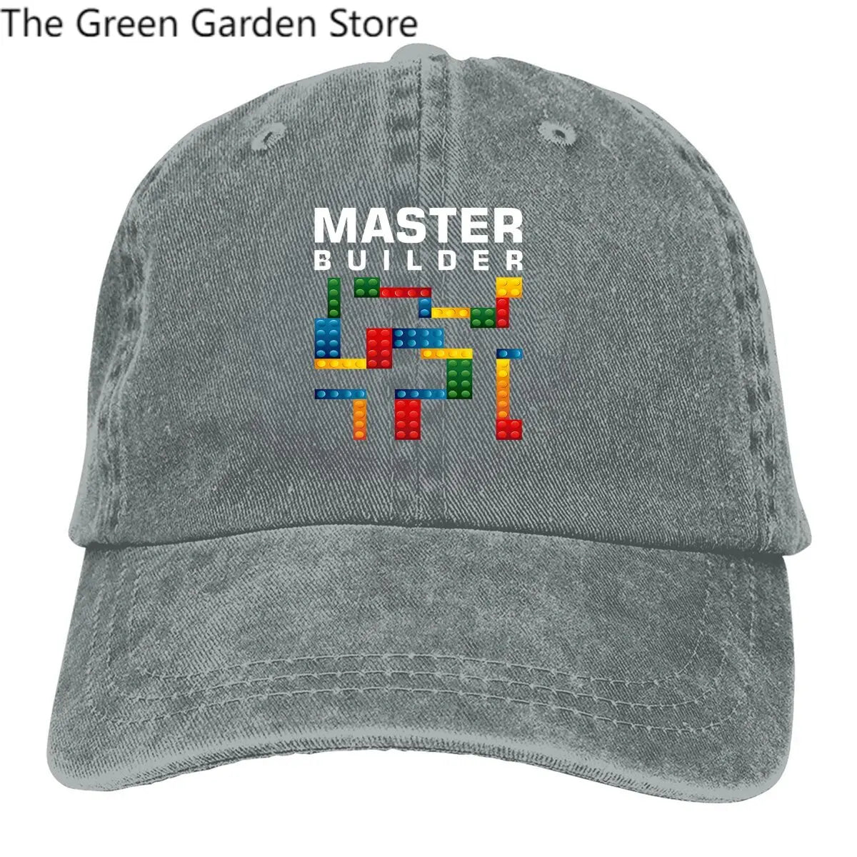 Building Blocks flerfarvet kasket med skygge til mænd Cool Master Builder Building Blocks personlig visirbeskyttelseskasket