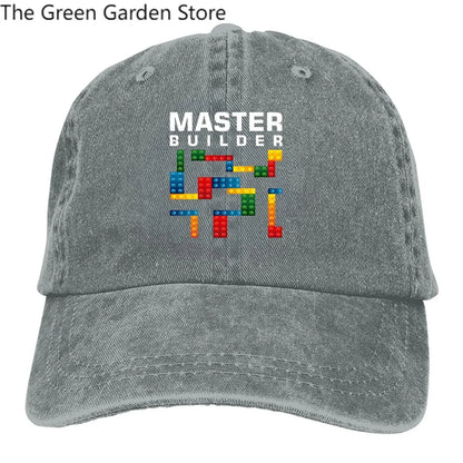 Building Blocks flerfarvet kasket med skygge til mænd Cool Master Builder Building Blocks personlig visirbeskyttelseskasket