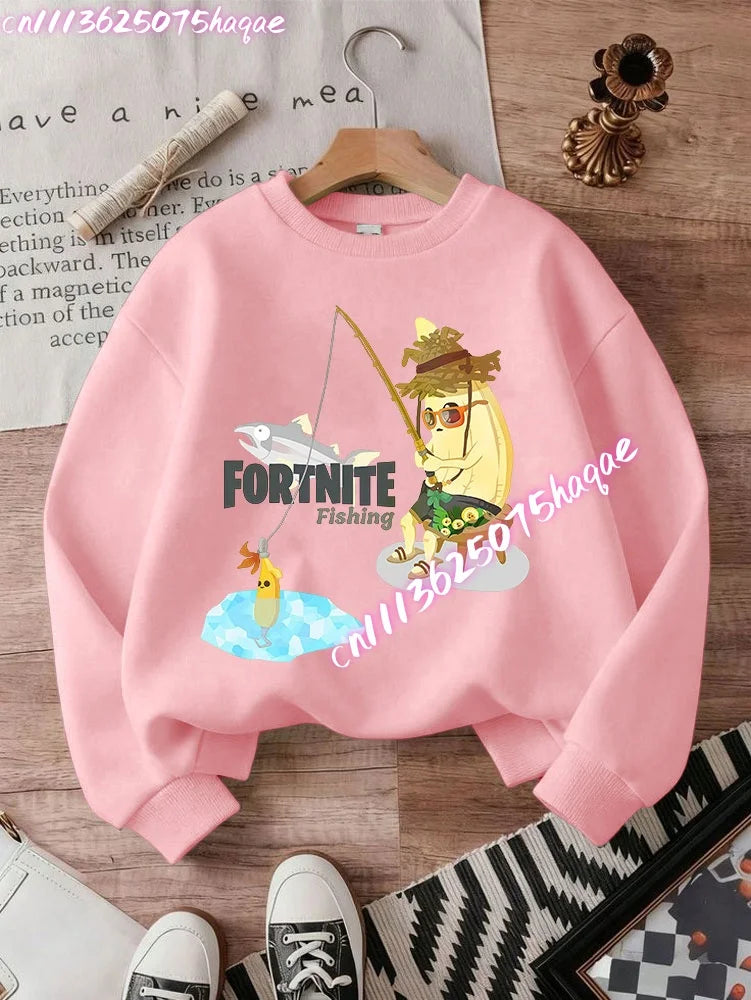 New Fortnites Kids Sweatshirts Cartoon Game Character Printed Hoodie Autumn Casuals Children Tops Winter Baby Boys Clothing