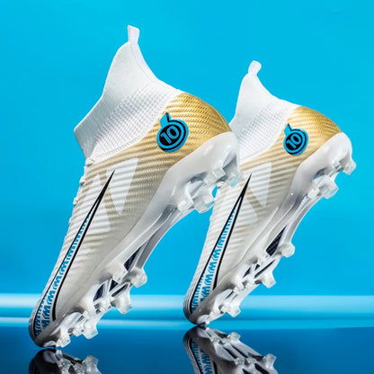 TaoBo grande taille 46 chaussettes à Tube haut chaussures de Football enfant femmes taille 33 34 baskets de Football crampons formation Sport chaussures de gazon à pointes