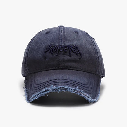 Letter Three-dimensional Embroidery Soft Top Rough Edge Men's BaseballCap European and American Fashion Versatile Cap Adjustable