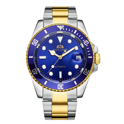 High Quality Automatic Mechanical Watch for Men Stainless Steel Red Dial Date Strong Luminous Luxury Men Watch Reloj Hombre