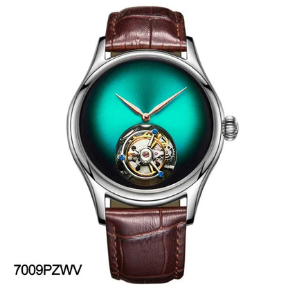 AESOP Flying Tourbillon Skeleton Watch For Men Mekanisk vattentät herrklocka Lyxigt urverk Rostfritt stål