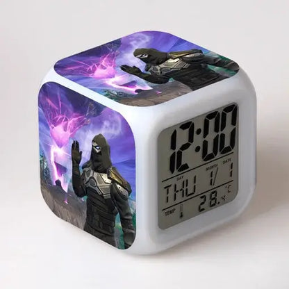 Fortnite Alarm Clock Cute Fashion Cartoon Personalized Creative Kawaii Minimalist LED Alarm Clock Gift for Friends' Birthday
