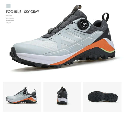 HUMTTO Men's Luxury Designer Trail Sneakers Anti-slip Sports Hiking Breathable Outdoor Trekking Boots