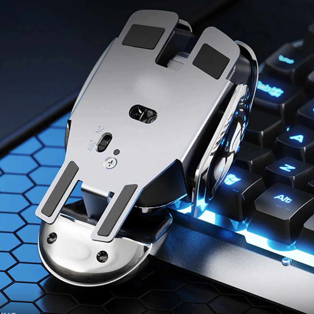 Rechargeable Mute Wireless Mouse USB Ergonomics Metal Receiver Desktop Waterproof Gaming Mouses PC Laptop Tools