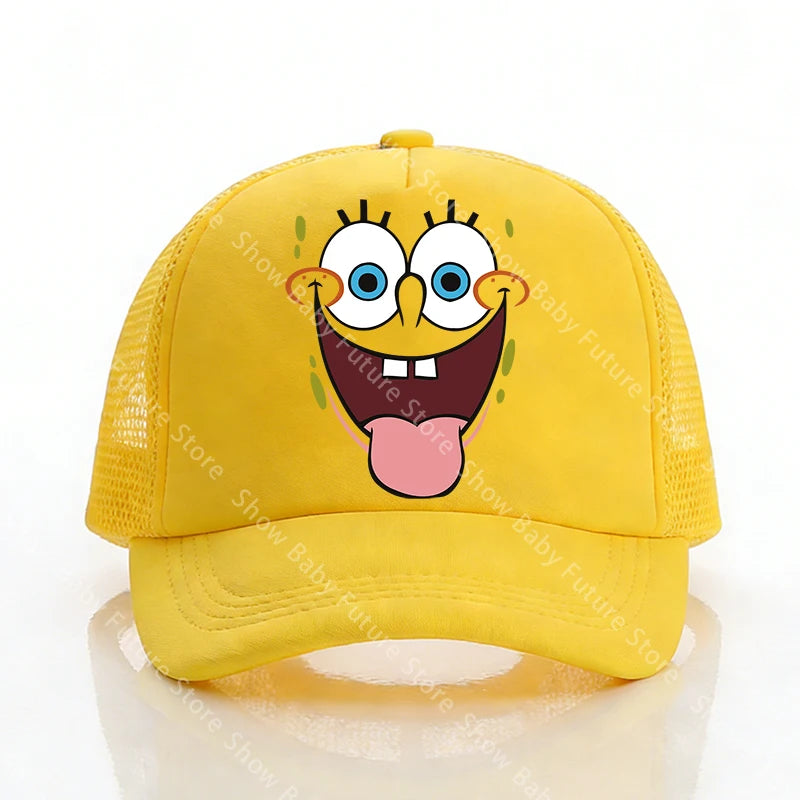 Spongebobs Baseball Caps for Adult Boys Kawaii Sports Breathable Mesh Hat Cute Cartoon Anime Sunbonnet Fashion Birthday Gifts