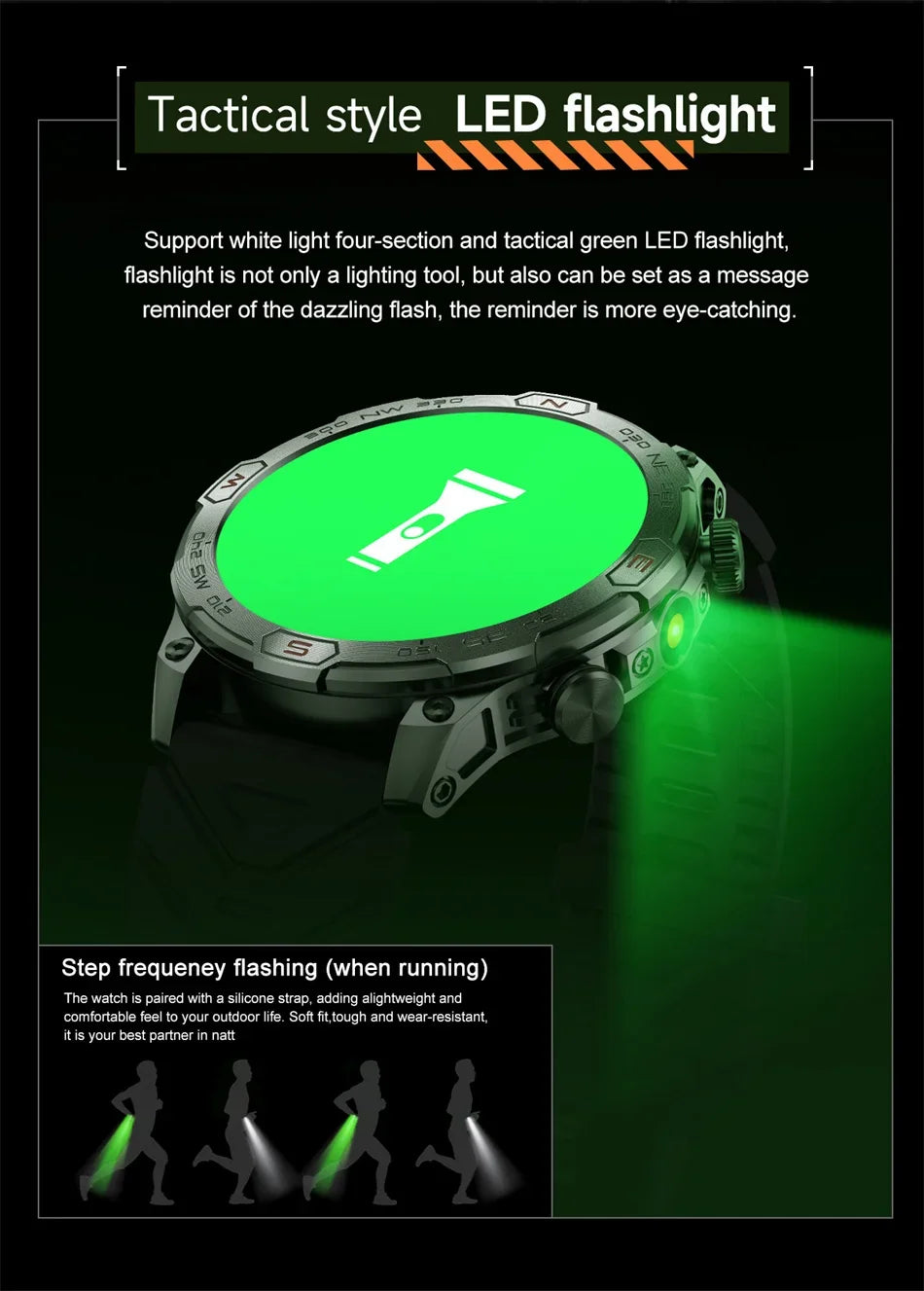 Men's Fashion Outdoor Sport GPS Smart Watch with AMOLED HD Screen, Heart Rate Monitor, and Waterproof Features