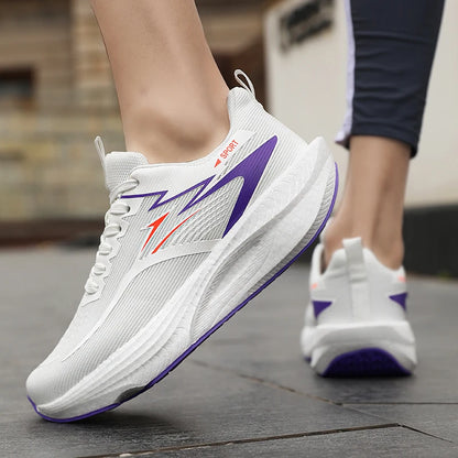 Men's Sports Running Shoes Marathon Air Cushion Breathable Lightweight Comfortable Women's Outdoor Athletic Sneakers Jogging Tennis