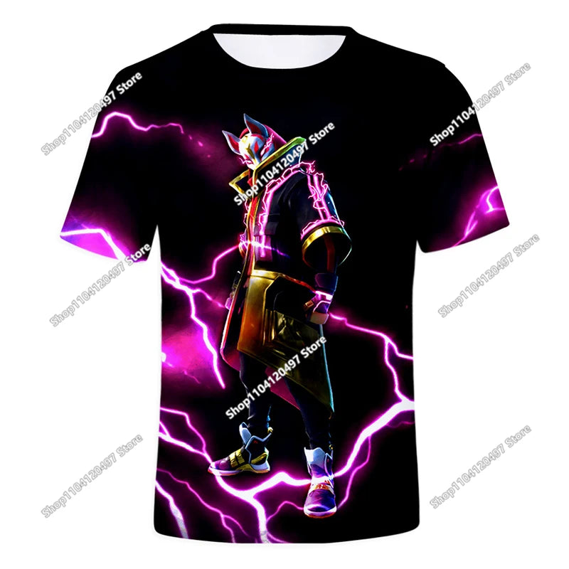 Fortnite T Shirt Men Shoot Game Battle Hero Tshirt Victory Royale Clothing Young Children T-shirts for Boys Girls of 2-14 Years