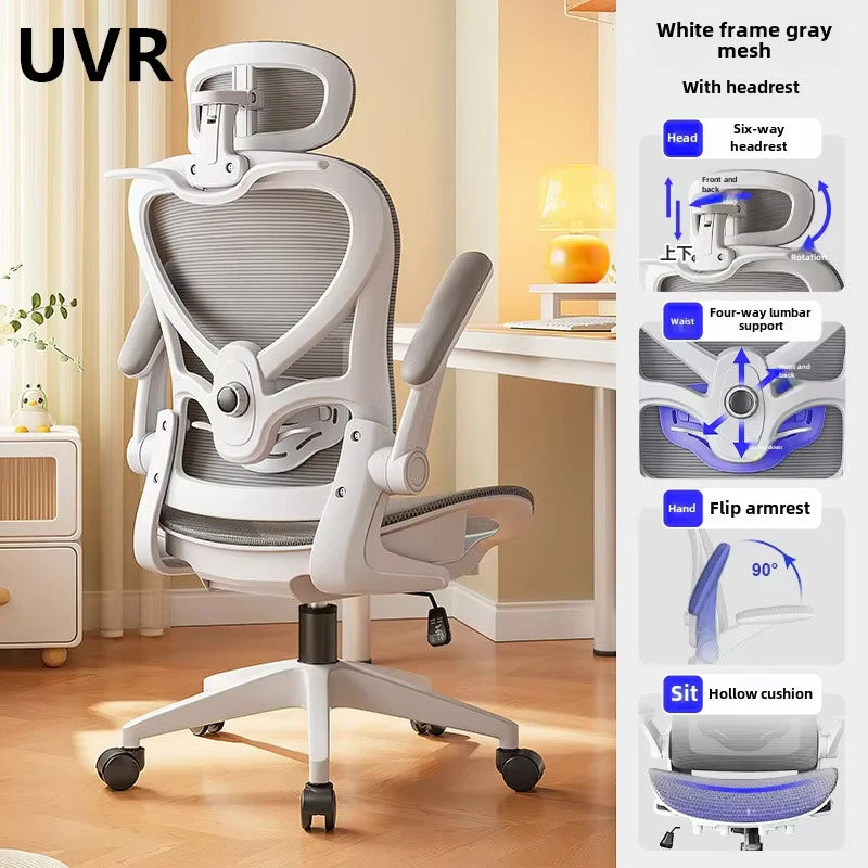 UVR Ergonomic Office Chair Breathable Mesh Computer Chair with Adjustable Height, Comfortable Gaming Chair, Swivel Executive Desk Chair with Armrests