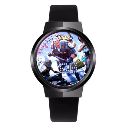 Ρολόι Fortnite Cute Fashion Cartoon Personalized Kawaii με φως νυκτός LED αφής, ηλεκτρονικό μαθητικό ρολόι, δώρο για φίλους