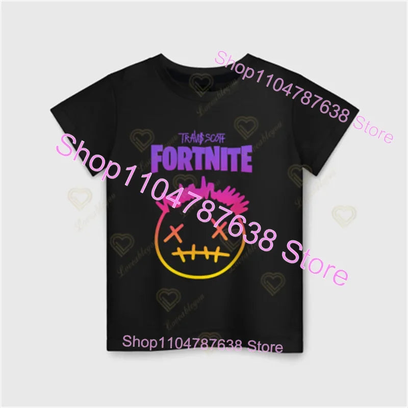 T-shirt Peely Fortnite girocollo estiva a maniche corte, top streetwear Battle Royale per abbigliamento casual