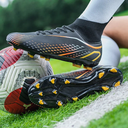 Nuove scarpe da calcio da uomo per erba, traspiranti e morbide, scarpe da calcio outdoor con tacchetti lunghi, comode scarpe sportive da allenamento da uomo