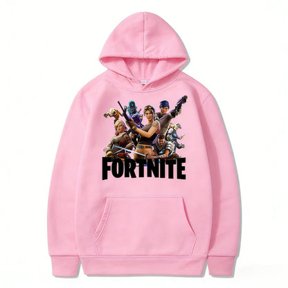 Hanorace pentru copii cu imprimeu Fortnite, costum confortabil cu design animat, bluze lejere cu mânecă lungă, haine de toamnă-iarnă