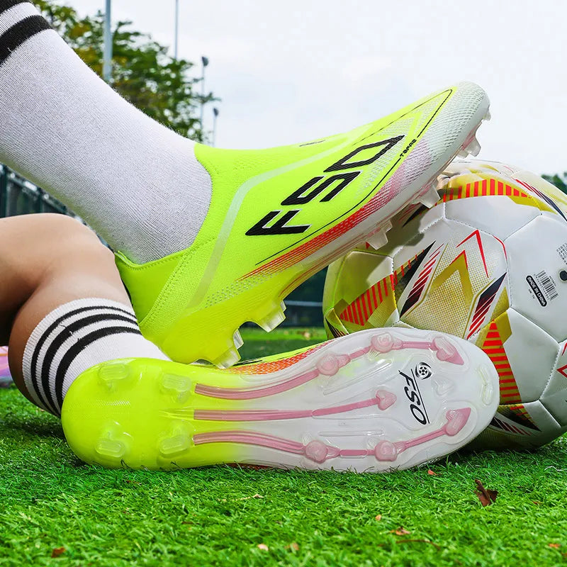 New Men's Football Boots Non-Slip Boys Outdoor Hot-Selling Soccer Shoes Grass Match Sneakers High-Quality Cleats High-Top Lightweight