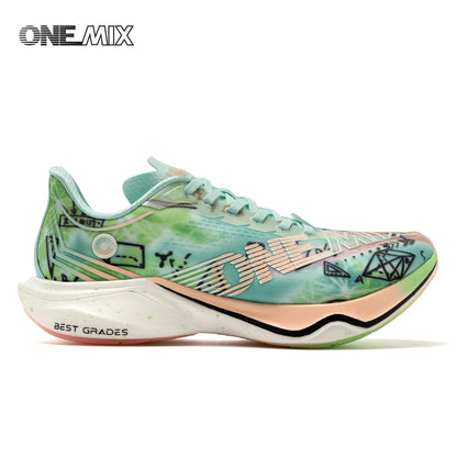 ONEMIX Neue Marathon-Laufschuhe mit Nylon-Carbonplatte, stoßdämpfende Profi-Rennschuhe mit stabiler Unterstützung, ultraleichte Rebound-Sneaker