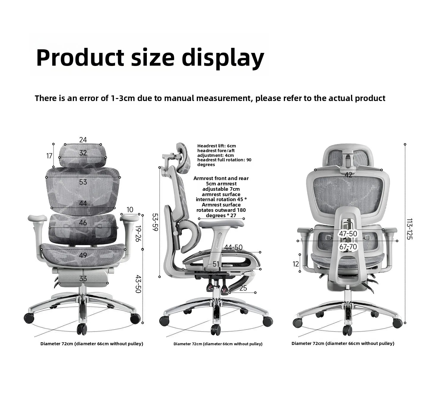 Ergonomic Office Chair Comfortable  Long Sitting Home Gaming Computer Recliner Nap Chair Adjustable Height Lumbar Support Swivel