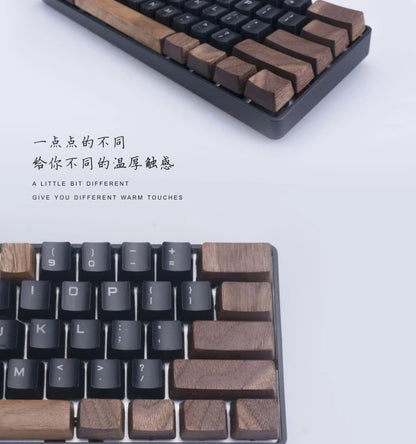 handmade custom wood keycap for mechanical keyboard walnut solid wooden keycaps spacebar Esc Cherry mx switch OEM Profile