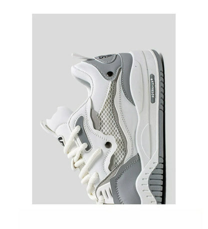 Zapatillas casual de malla para hombre, cómodas zapatillas de running masculinas con cordones, zapatos de skate con plataforma para hombre, zapatillas deportivas para estudiantes