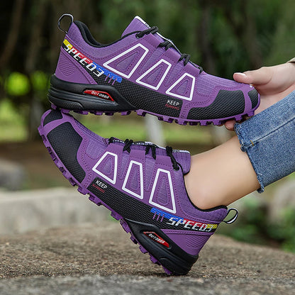 Scarpe da trekking da donna per attività outdoor, scarpe sportive da escursionismo, scarpe tattiche da caccia antiscivolo, scarpe da arrampicata traspiranti con lacci, ciclismo