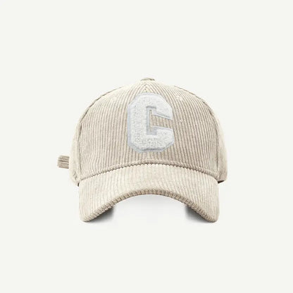 New Corduroy Baseball Cap Ladirs Fashion C Letter Snapback Hat Adjustable Casual Hip Hop Cap Men Outdoor fishing jogging