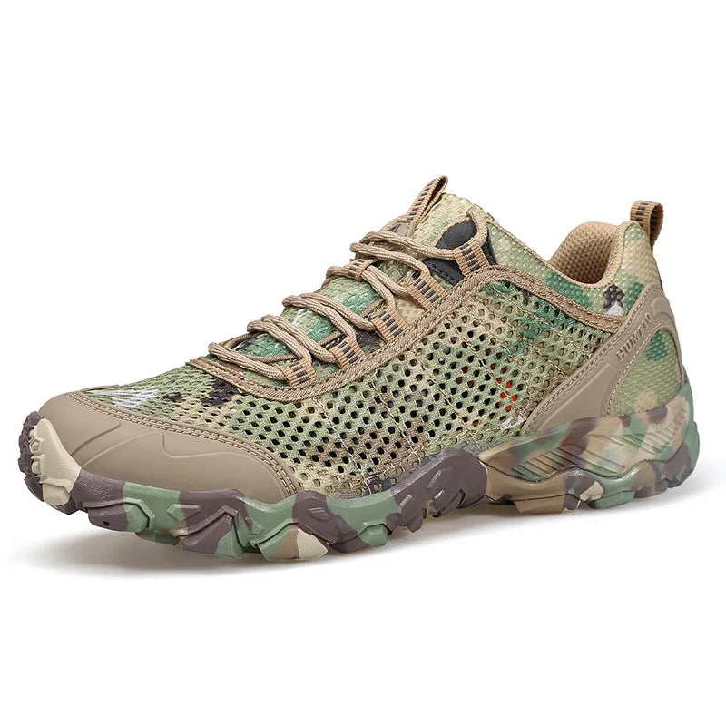 HUMTTO Outdoor Hiking Trekking Mountain Sports Shoes for Men, Camping, Hunting, Walking, Breathable Cushioned Non-Slip Sneakers