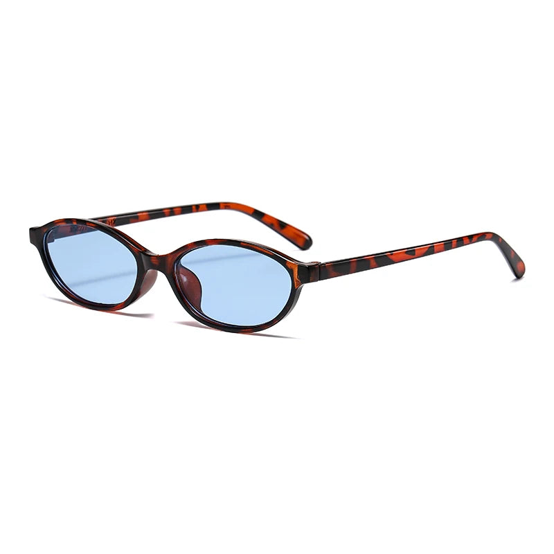 1/4pcs New Casual Elliptical Sunglasses Female Multi Color Frame Glasses Fashion Small Frame Design UV400 Sun Glasses Unisex