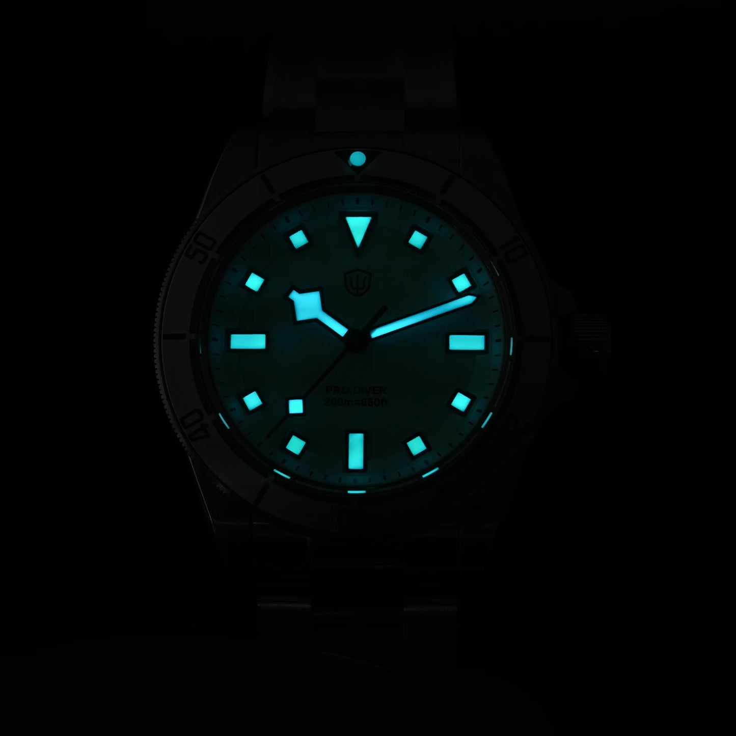 Watchdives WD1969 PRO Men Quartz Watch Sapphire Crystal Luminous Waterproof VH31Sweep Seconds Movement Stainless Steel Watches