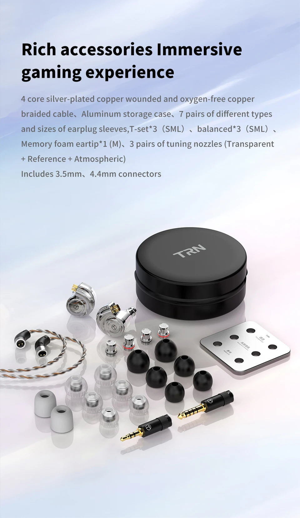 Monitores intraaurales TRN Conch Lucky Bag – Auriculares HiFi con cable, dinámica de diamante DLC y filtros de boquilla de afinación para Xiaomi