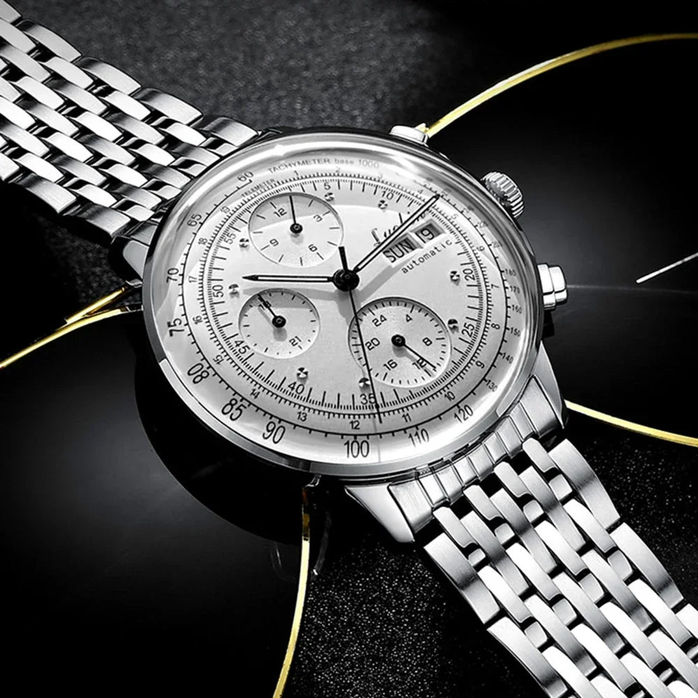 Orologio di lusso da uomo automatico meccanico a carica automatica, elegante, in acciaio inossidabile, luminoso, Relojes Para Hombre 2020