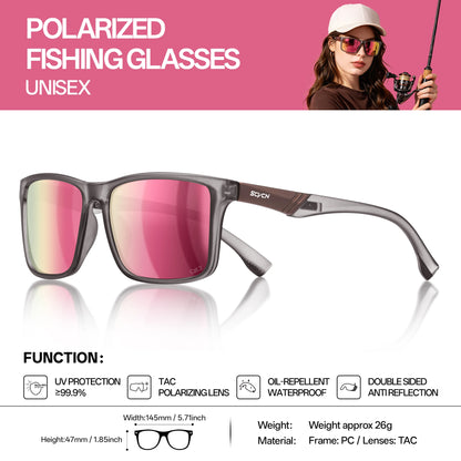 SCVCN New Polarized Water Sports Glasses Women Professional Surfing Boating Fishing Anti-glare Rafting Sailing UV400 Sunglasses