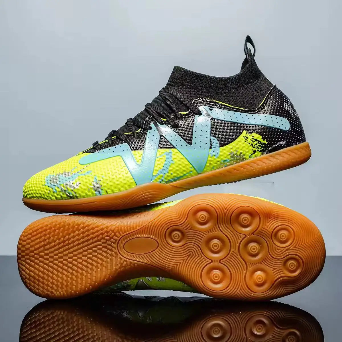Botte de Football en salle, crampons de Futsal professionnels pour hommes, chaussures de Football pour adultes, durables, confortables, antidérapantes, baskets d'entraînement pour adolescents