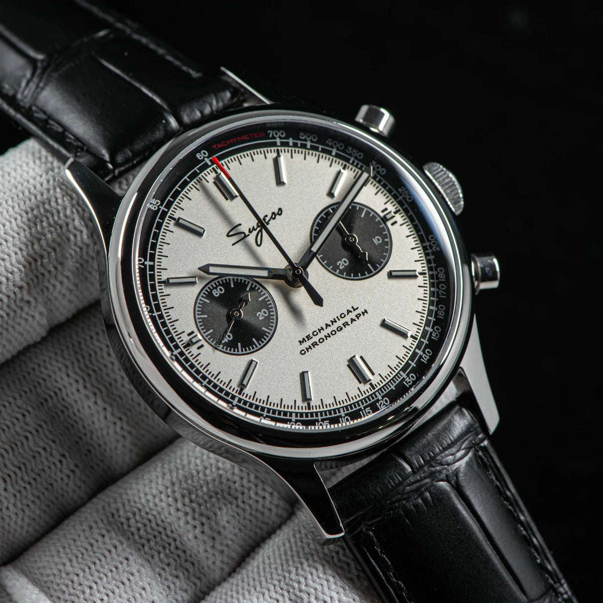 40mm Men Army Watch 1963 Pilot Mechanical Sugess Panda Wristwatch Sapphire Air Force Watches Chronograph Official ST1901Movement
