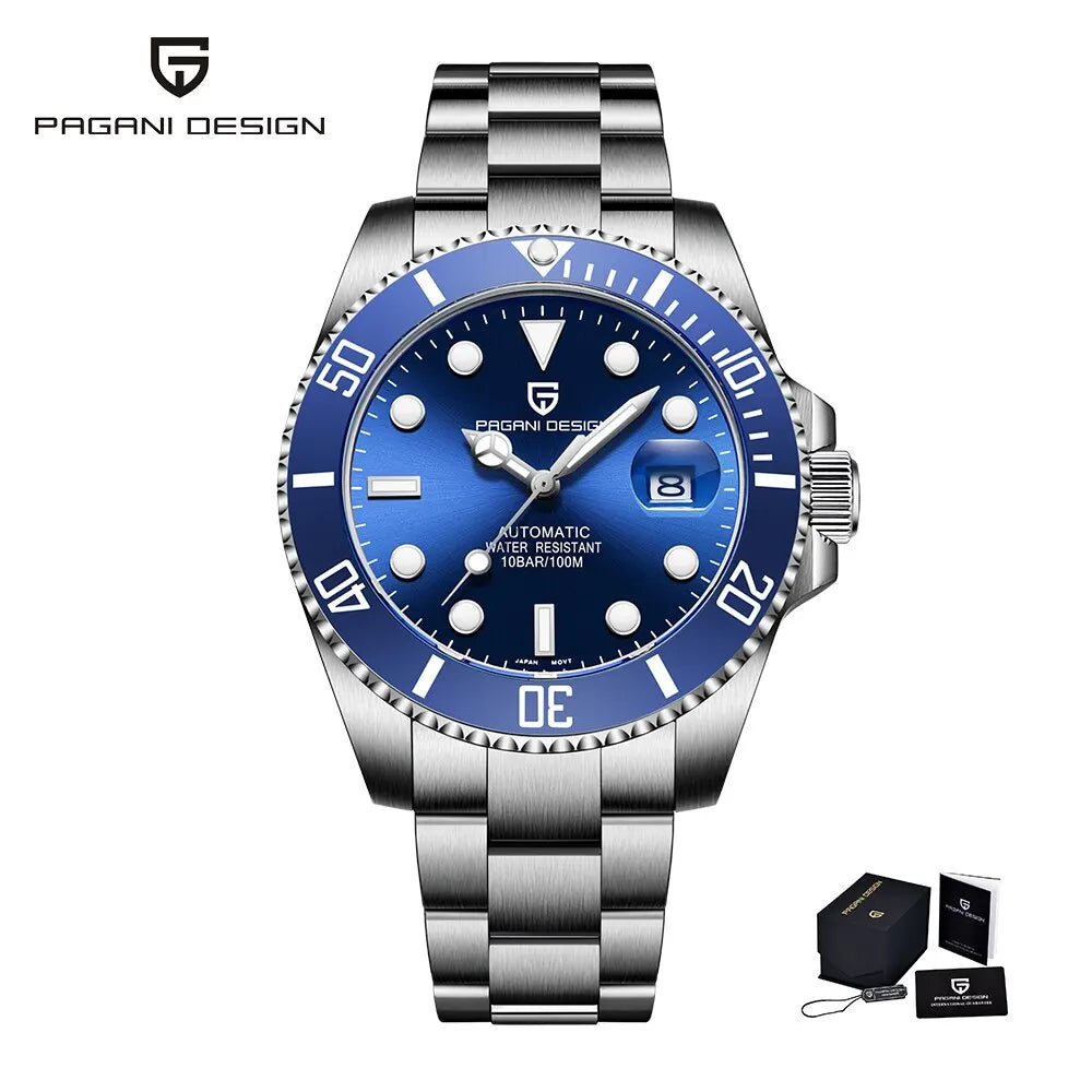 PAGANI Design 2026 New Men Automatic Mechanical Watch Miyota 8215 Sapphire Crystal 40mm Stainless Steel Waterproof