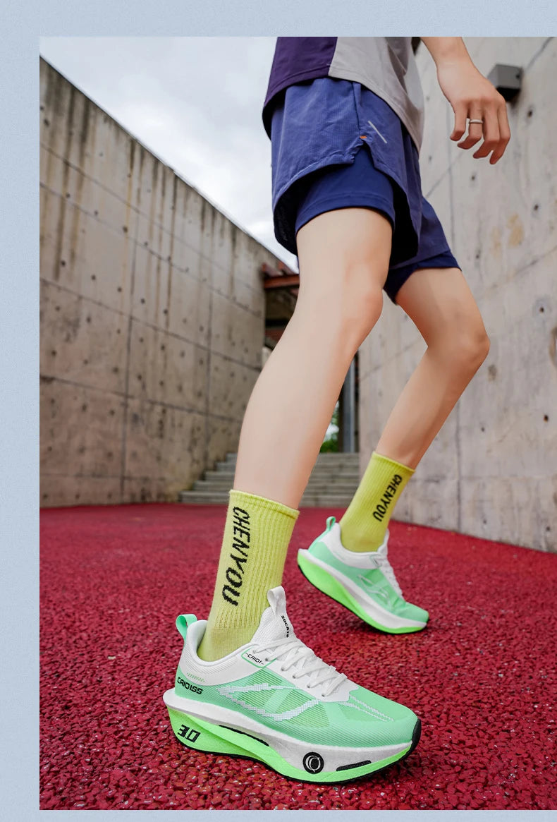 Scarpe da running con piastra in carbonio per maratona, uomo e donna, sportive, traspiranti, leggere, comode, da atletica e outdoor
