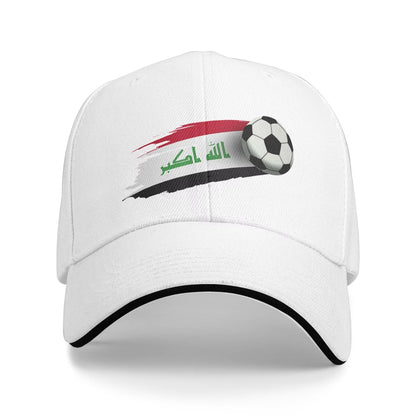 Men's Women's Iraq Flag Iraqi Soccer Outdoor Hat  Sun Baseball Caps Casual Baseball Cap Sports Hats
