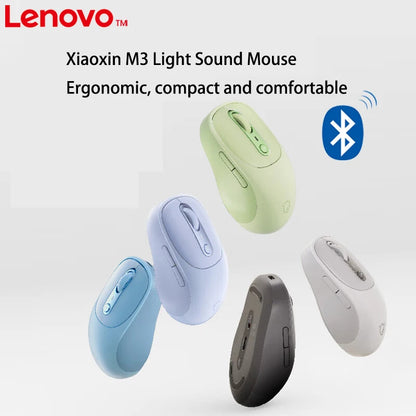 Mouse Lenovo Xiaoxin Bluetooth Wireless Mouse M3 Twilight Gray Light Sound Three Bluetooth Office Mouse