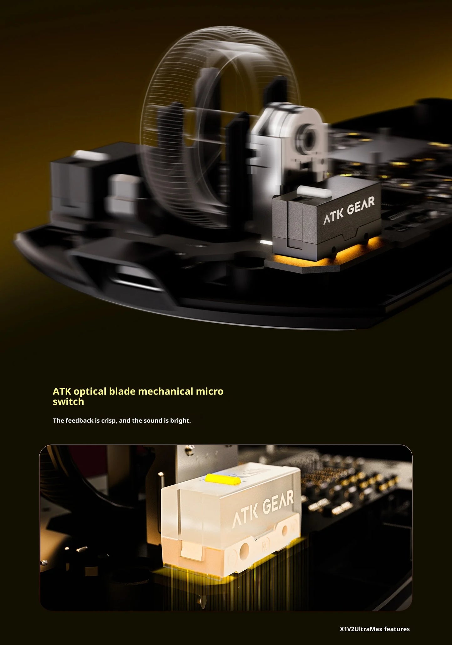 ATK X1 V2 Ultimate 2.0 безжична мишка Paw3950 Utrla 54g лека 750ips 0.163ms ниска латентност 650ips геймърски нов аксесоар подаръци