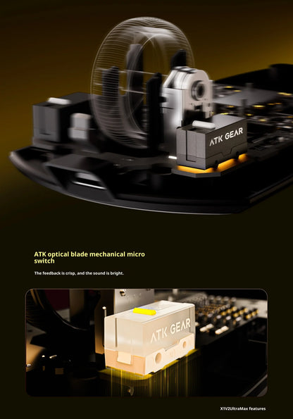 ATK X1 V2 Ultimate 2.0 безжична мишка Paw3950 Utrla 54g лека 750ips 0.163ms ниска латентност 650ips геймърски нов аксесоар подаръци