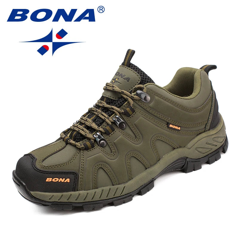 BONA nyhed i klassisk stil – vandresko til mænd med snørebånd, sportssko til mænd, udendørs jogging-, trekking- og sneakersko