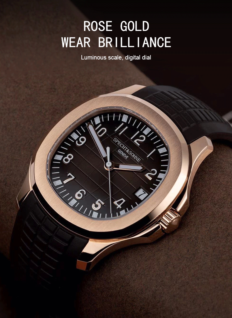 Specht&Sohne 40MM Automatic Mechanical Watch For Men Miyota 8215 Movt Sapphire Crystal 5167 Sports Wristwatch 50M Waterproof